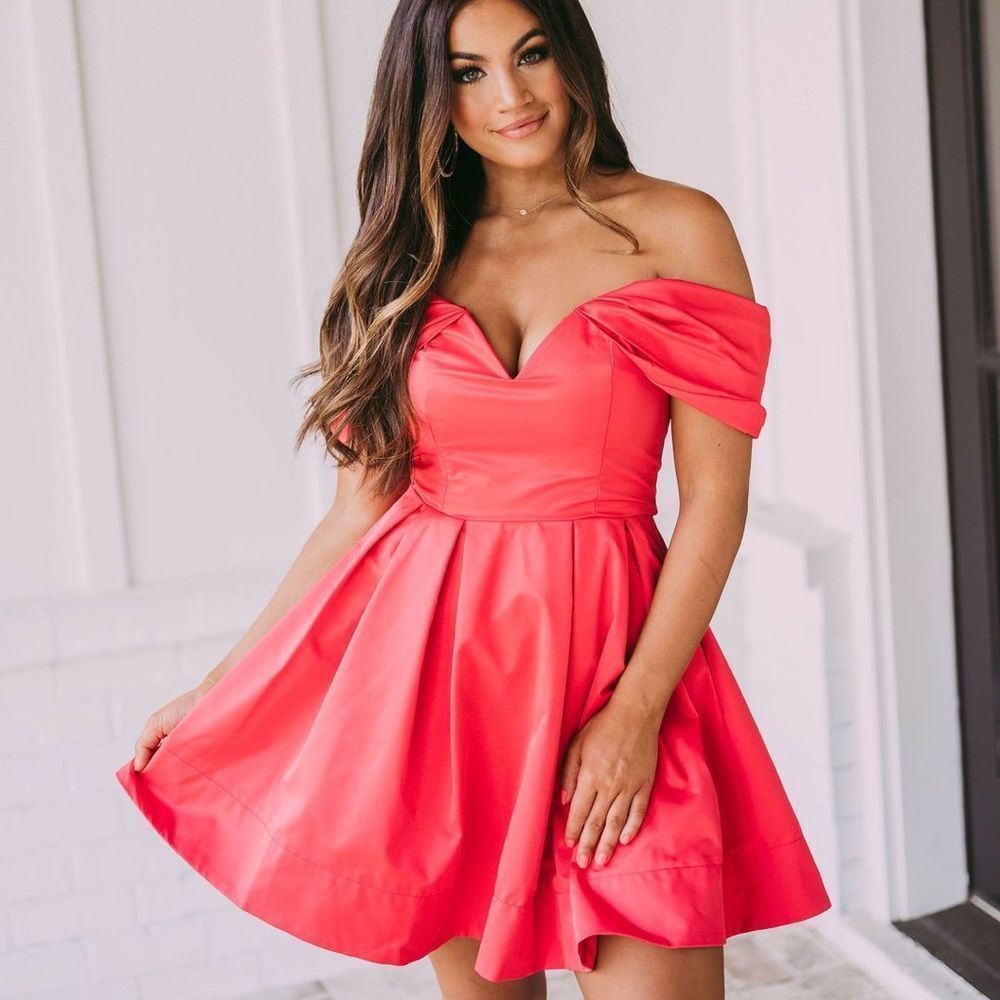 NWT These Three Boutique Macie’s OTS Cocktail Dress Poppy NWT